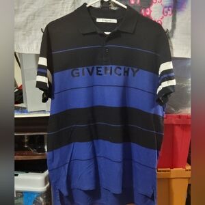 Givenchy Striped Polo Shirt 5 Stars.. Mens Size Small